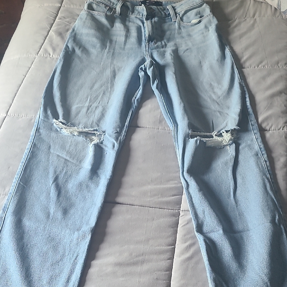 Hollister Blue Flare Wide Leg Jeans